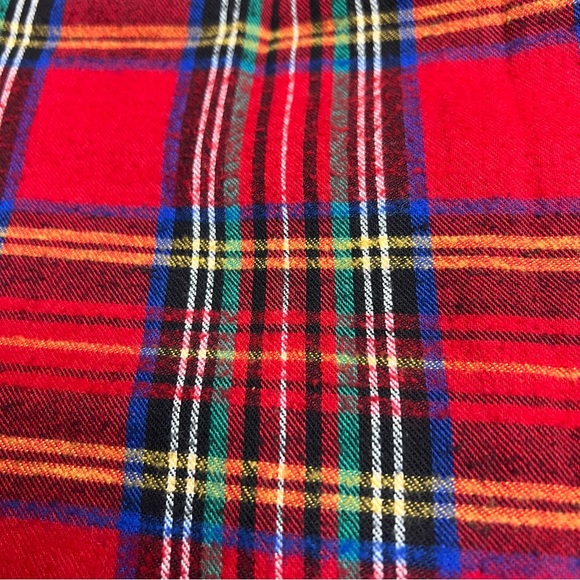 CM Company Vintage Button Down Red Flannel Plaid Long Sleeve Top - Picture 5 of 8